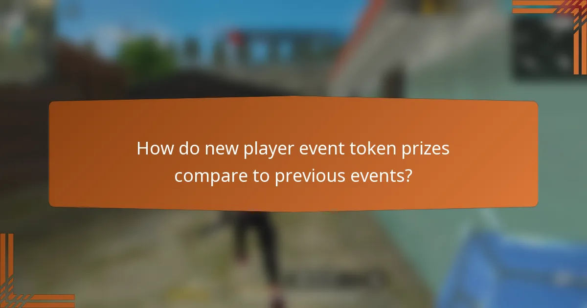 How do new player event token prizes compare to previous events?