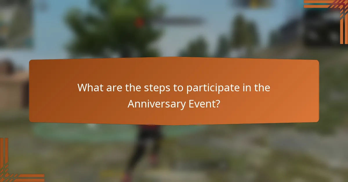 What are the steps to participate in the Anniversary Event?