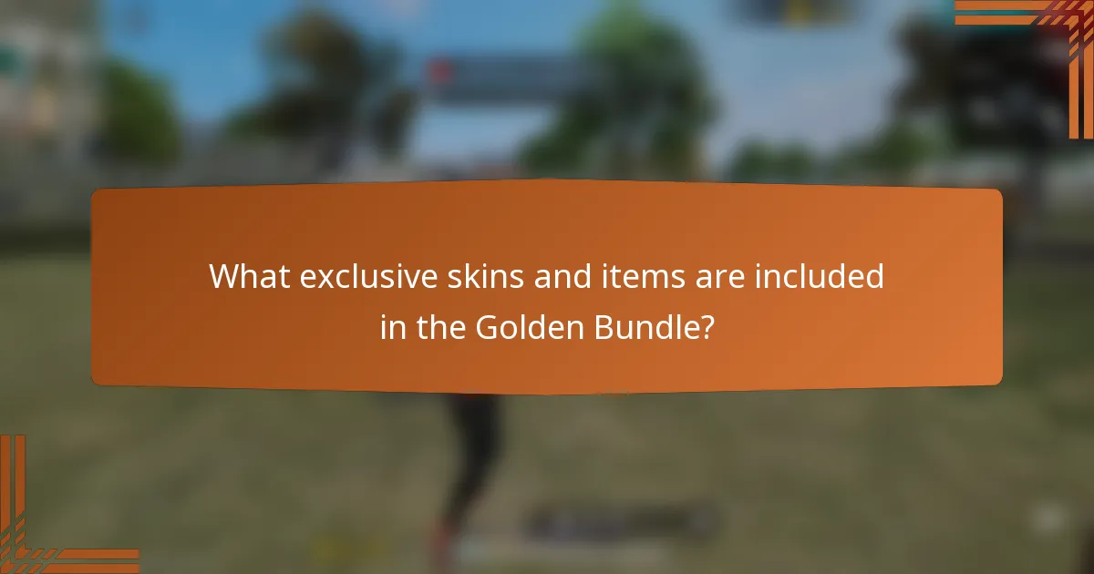 What exclusive skins and items are included in the Golden Bundle?